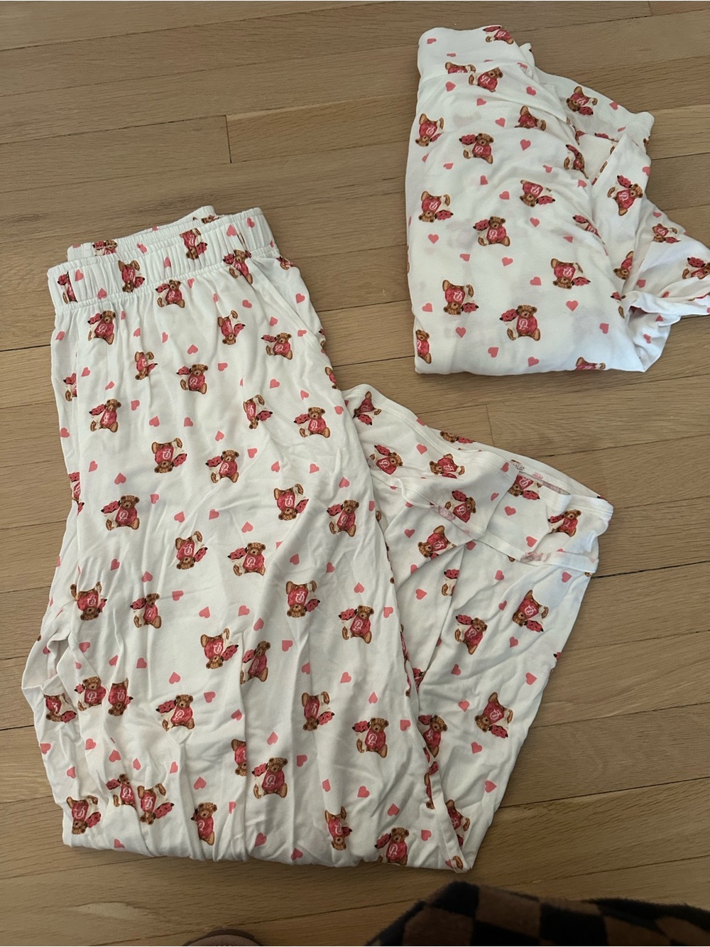 White Teddy Rose PJs
